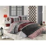 Fabeteks Leopard Ranforce Pamuklu Çift Kişilik Nevresim Takımı - 200 x 220 cm - Kırmızı