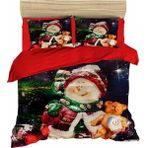 Fabeteks Yılbaşı Kardan Adam Ayıcık Nevrem Takımı - 200 x 220 cm - Siyah
