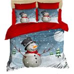 Fabeteks Yılbaşı Kardan Adam Dijital Nevrem Takımı - 200 x 220 cm - Mavi