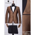 Fabio Cassel Erkek Damatlık Slim Fit Takım Elbise - 6 Drop - 58 - 0-Kahverengi