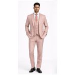 Fabio Cassel Slim Fit Mono Yaka Çift Yırtmaçlı Astarlı Takım Elbise Yelekli - Gri - 6 Drop - 56