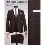 Fabio Cassel Slim Fit Mono Yaka Çift Yırtmaçlı Astarlı Takım Elbise Yelekli - Kahverengi - 6 Drop - 48