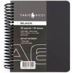 Fabio Ricci Black Siyah 50 Yaprak 150 gr A6 Spiralli Çizim Defteri