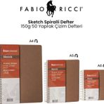 Fabio Ricci Sketch Spiralli 150 gr 50 Yaprak Çizim Defteri