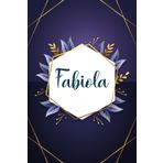 Fabiola: Taccuino personalizzato con il nome Fabiola | Regalo di compleanno per moglie, mamma, sorella, figlia ... | Foglie blu | 110 pagine a righe, Piccolo formato 6x9 pollici (15,24 x 22,86 cm)