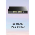 Fabius 16 PORT POE 2GB+1SFP 200W ETHERNET SWİTCH