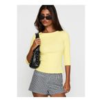 fablair 3/4 Kol Basic Bluz Sarı L