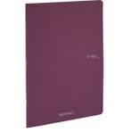 Fabriano : Ecoqua Orginal Tel Zımbalı Çizgisiz Defter : Mor : A4 (40 Yaprak - 90 Gr)