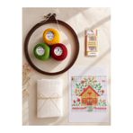 fabricorg Etamin - Kanaviçe Başlangış Seti HUZURLU EVİM ( SET-7 )