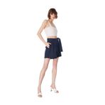 Fabrika 5003087594 Lacivert Kadın Basic Keten Şort