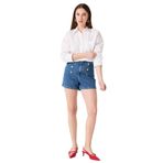 Fabrika 5003225712 İndigo Kadın Normal Bel Basic Denim Şort