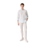 Fabrika Bağlamalı Bel Normal Paça Chino Pantolon, 46, 5003225857, Taş, Erkek