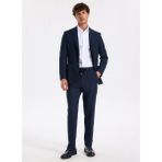 Fabrika Bağlamalı Bel Slim Fit Lacivert Erkek Takım Elbise Soho-Jersey-Jogger-Db - 52