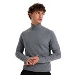 Fabrika Balıkçı Yaka Slim Fit Kazak, M, 5003270736, Gri Melanj, Erkek