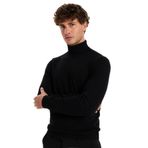 Fabrika Balıkçı Yaka Slim Fit Kazak, M, 5003270761, Siyah, Erkek