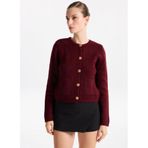 Fabrika Basic Ajurlu Hırka, XL, 5003273359, Bordo, Kadın