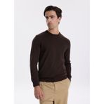 Fabrika Basic Bisiklet Yaka Kazak, 3XL, F5WM-KZK 2556, Kahve, Erkek