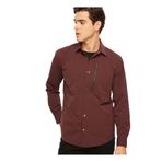 Fabrika Basic Gömlek, L, 5003033314, Bordo, Erkek