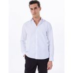 Fabrika Basic Gömlek Yaka Armürlü Beyaz Erkek Gömlek Maydos 500 - XL