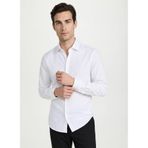 Fabrika Basic Gömlek Yaka Armürlü Gömlek, S, 5003216474, Beyaz, Erkek