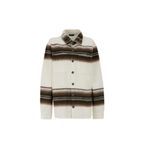 Fabrika Basic Haki Erkek Çizgili Ceket F4WM-CKT 2713, 2XL