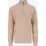 Fabrika Bato Yaka Basic Düz Bej Erkek Kazak F4WM-KZK 2820 - 2XL