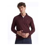 Fabrika Bato Yaka Basic Düz Bordo Melanj Erkek Kazak F5WM-KZK 2555