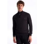 Fabrika Bato Yaka Basic Düz Siyah Erkek Kazak F5WM-KZK 2555 - L