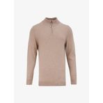 Fabrika Bato Yaka Basic Düz Vizon Melanj Erkek Kazak F4WM-KZK 2846