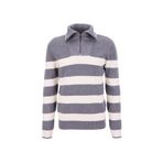 Fabrika Bato Yaka Slim Fit Çizgili Kazak, XXL, 5003276926, Gri Melanj, Erkek