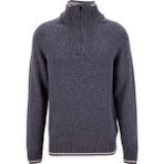 Fabrika Bato Yaka Slim Fit Düz Antrasit Erkek Kazak F5WM-KZK 2523