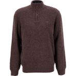 Fabrika Bato Yaka Slim Fit Düz Kahve Erkek Kazak F5WM-KZK 2316 - 2XL