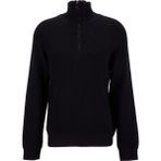 Fabrika Bato Yaka Slim Fit Düz Siyah Erkek Kazak F5WM-KZK 2313