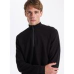 Fabrika Bato Yaka Slim Fit Düz Siyah Erkek Kazak F5WM-KZK 2522 - 2XL