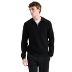 Fabrika Bato Yaka Slim Fit Kazak, L, 5003275542, Siyah, Erkek