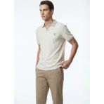 Fabrika Bej Erkek Slim Fit Jakarlı Polo T-Shirt F6SM-TST 2104