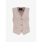 Fabrika Bej Kadın V Yaka Basic Fit Yelek F4WL-YLK0229