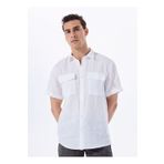 Fabrika Beyaz Erkek Basic %100 Keten Gömlek F5SM-GML 2765
