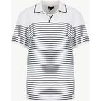 Fabrika Beyaz Erkek Slim Fit Çizgili Polo T-Shirt Porter N - 2XL