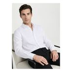 Fabrika Beyaz Erkek Slim Fit Gömlek MAYDOS 507