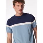 Fabrika Bisiklet Yaka Basic Çizgili Indigo Erkek Kazak F4SM-KZK 0732 - İndigo