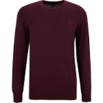 Fabrika Bisiklet Yaka Basic Düz Bordo Melanj Erkek Kazak F5WM-KZK 2556 - 3XL