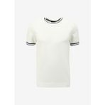 Fabrika Bisiklet Yaka Basic Düz Kırık Beyaz Erkek Kazak F4SM-KZK 0744 - 2XL
