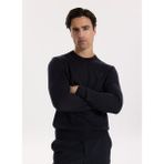 Fabrika Bisiklet Yaka Basic Düz Lacivert Erkek Kazak F5WM-KZK 2556 - XL