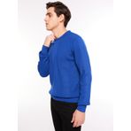 Fabrika Bisiklet Yaka Basic Jakarlı Saks Erkek Kazak F3WM-KZK152