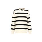 Fabrika Bisiklet Yaka Çizgili Siyah - Beyaz Sweatshırt, XL, 5003030138, Siyah - Beyaz, kadın