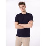 Fabrika Bisiklet Yaka Düz Lacivert Erkek T-Shirt F5SM-TST 2778 - 2XL