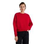Fabrika Bisiklet Yaka Düz Sweatshırt RAVELLO-Y, XL, 5003258162, Kırmızı, kadın