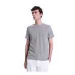 Fabrika Bisiklet Yaka Flamlı T-Shirt, S, 5003328059, Gri, Erkek