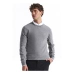Fabrika Bisiklet Yaka Kazak 2XL, XXL, 5003275550, Gri, Erkek